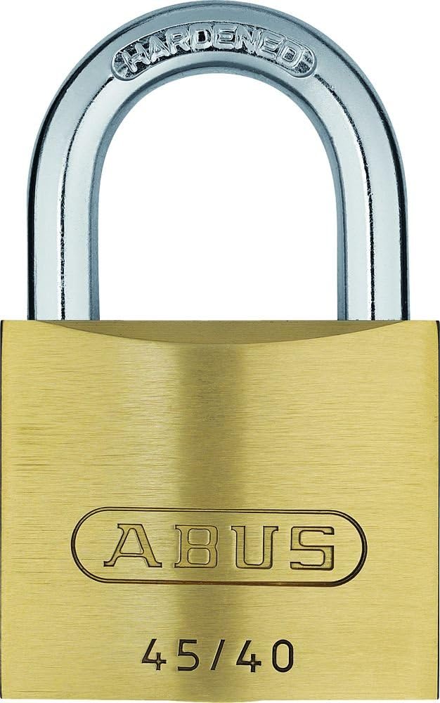 ABUS Vorhängeschloss 45/40 aus Messing - inkl. 5 Schlüssel - mit Präzisions-Stiftzylinder mit Pilzko