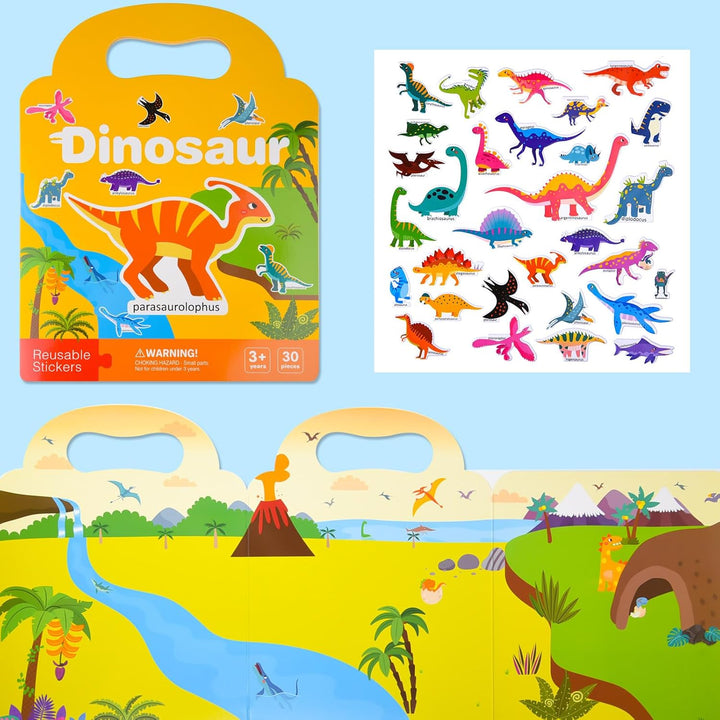 ASTARON 5 Stück Stickerbuch für Kleinkinder, Wiederverwendbare Stickerbücher, Flugzeugaktivitäten, R