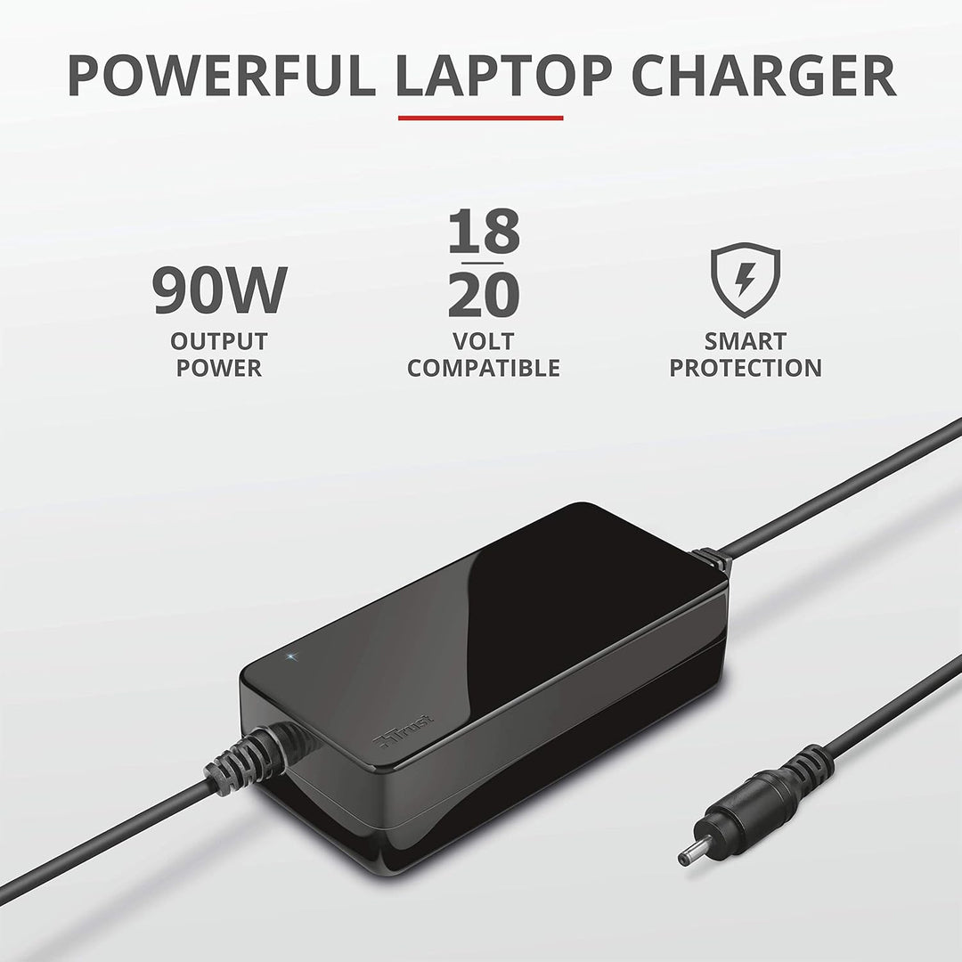 Trust Nexo, EU 90 W Ladegeräte und Netzteil für Acer Laptop mit 3mm-Stecker - schwarz