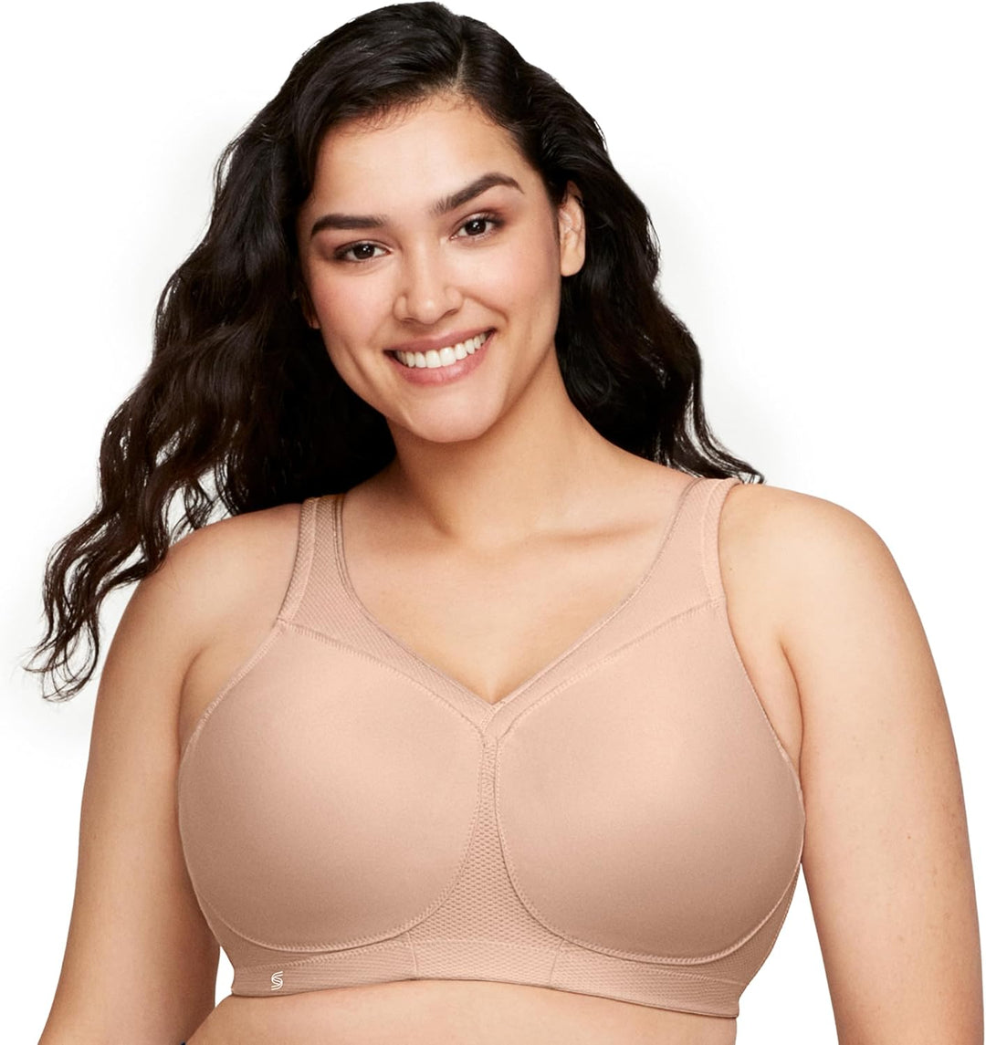 Glamorise Damen Vollschalen BH Full Figure MagicLift Seamless Wirefree Sports Bra 