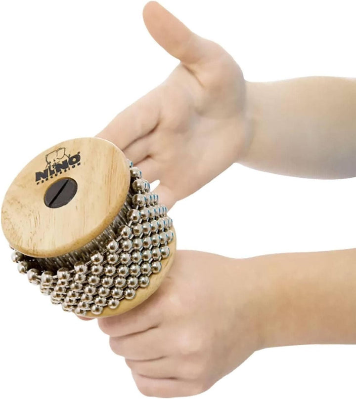 Nino Percussion Cabasa Instrument Medium - Mittelgrosses Musikinstrument für Kinder ab 4 Jahren - Bi