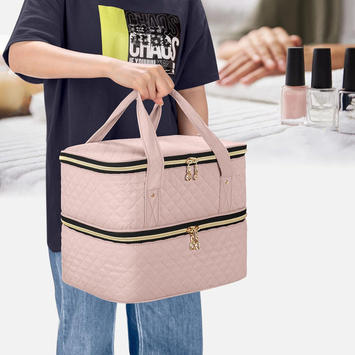 Yarwo Nagellack Tasche Organizer, Nagellack Aufbewahrung für 50 Flaschen Nagellack (bis zu 15 ML) un