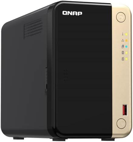 QNAP TS-264-8G-US Hochleistungs-Desktop-NAS mit Intel Celeron Quad-Core-Prozessor, M.2 PCIe Slots un