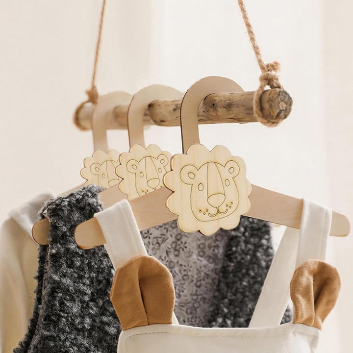 20 Stück Kinderkleiderbügel, Baby Kleiderbügel, Baby Kleiderbügel aus Holz, DIY Kinder Kleiderbügel
