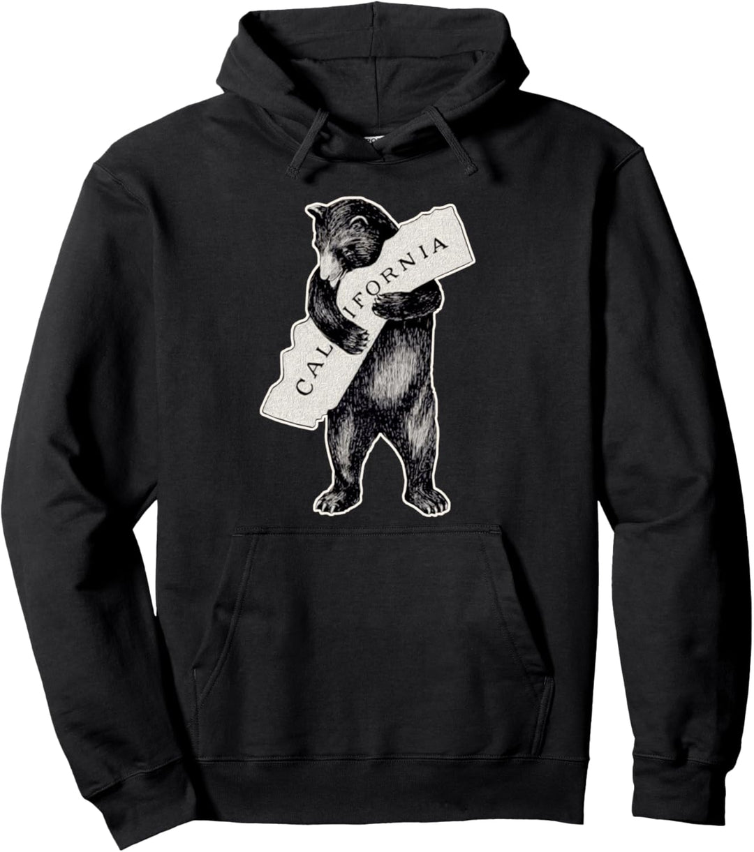 Ich liebe Kalifornien Hemd Art-Retro Vintage Cali Pride Bear Pullover Hoodie