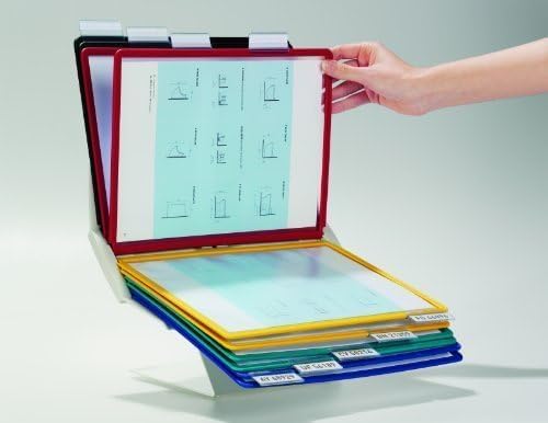 Durable Multifunktionales Sichttafelsystem (Vario Pro 10, mit 10 Sichttafeln A4) mehrfarbig, 557900