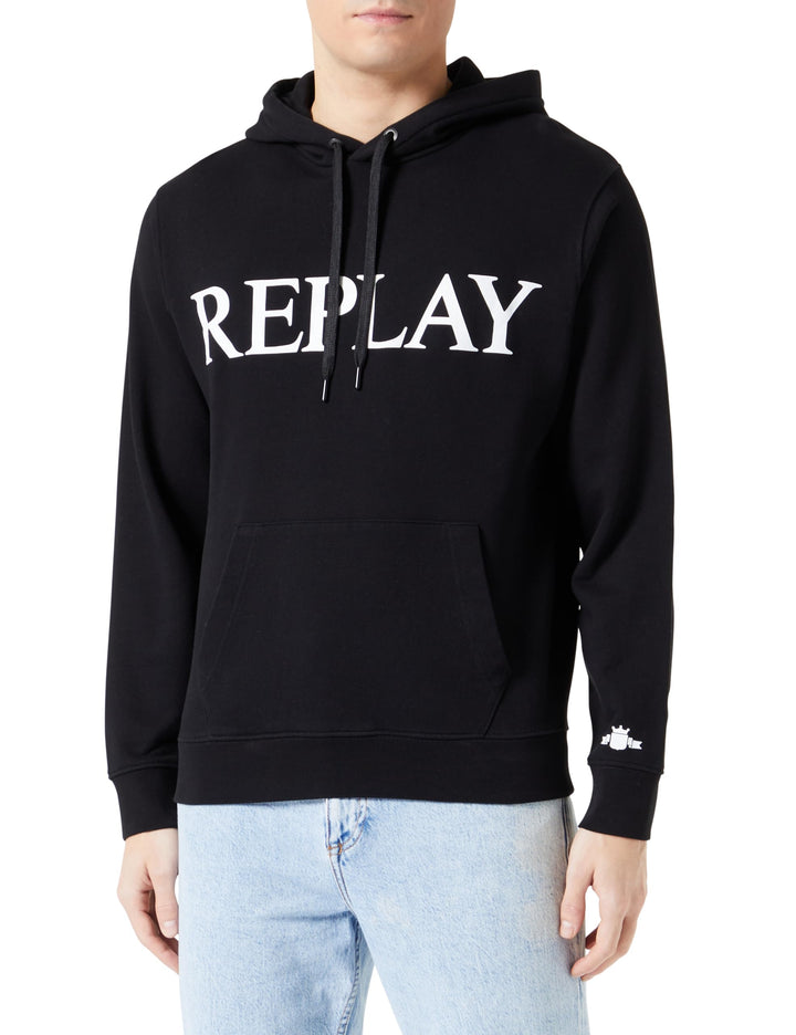 Replay Herren Hoodie aus Baumwolle, M Black 098