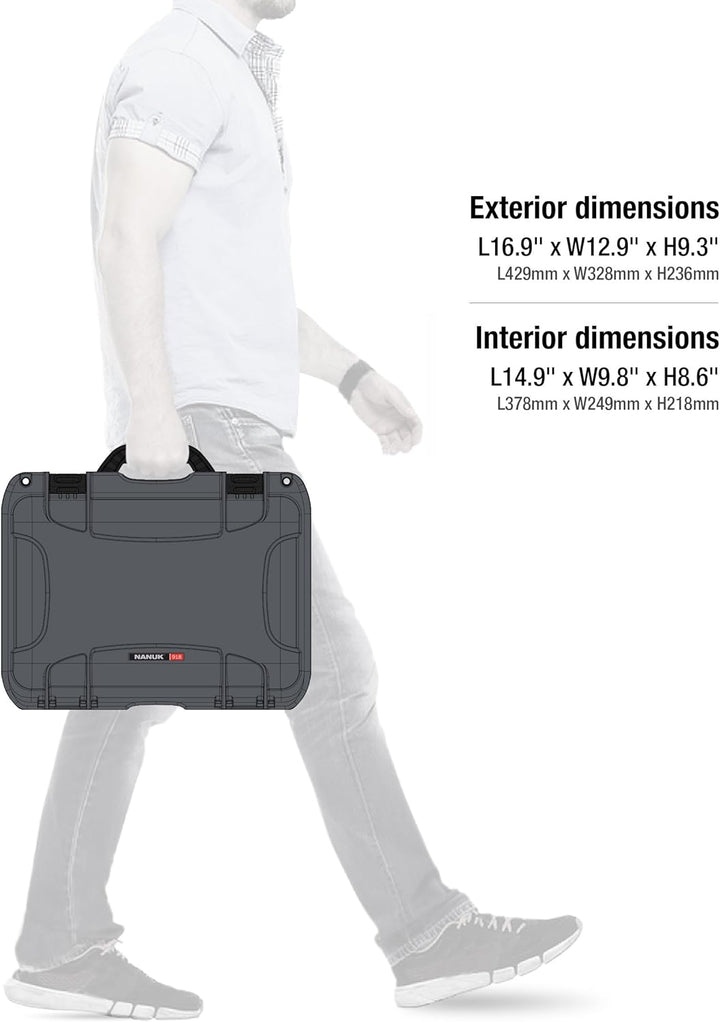 Nanuk 918 Wasserdichter Hartschalenkoffer leer - Graphit leer Graphit, leer Graphit