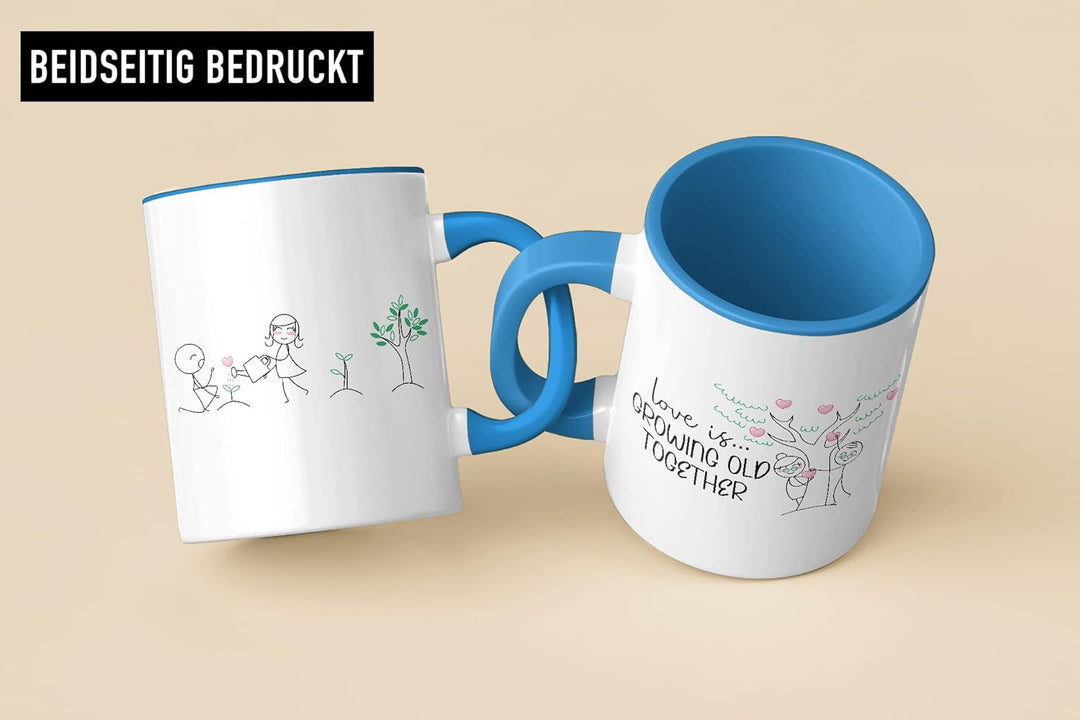 Trendation - Partnertassen Mama Papa Tassen Set Geschenk Sie und Ihn Liebe Valentinstag Kaffeetassen