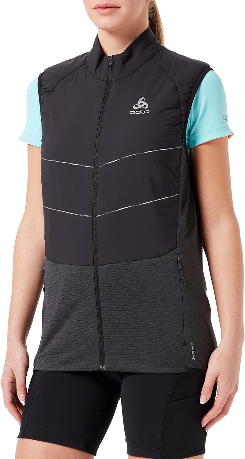 Odlo Damen Vest Run Easy S-thermic Laufweste XS Schwarz, XS Schwarz