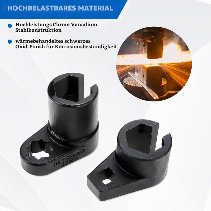 BOOMSTART 7 tlg Lambdasonden Schlüssel Set, 22 mm Lambdasonden Nuss, 3/8 "1/2" Nox Sonde Lambdasonde