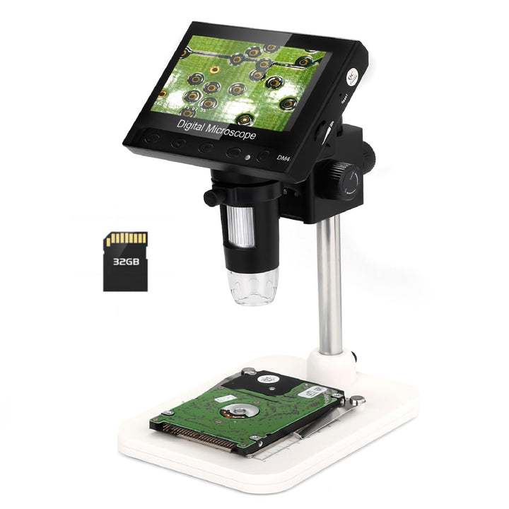 WADEO 4,3 Zoll LCD Digital Mikroskop 1000X, Tragbares Mikroskop für Kinder, USB Digitalmikroskop mit