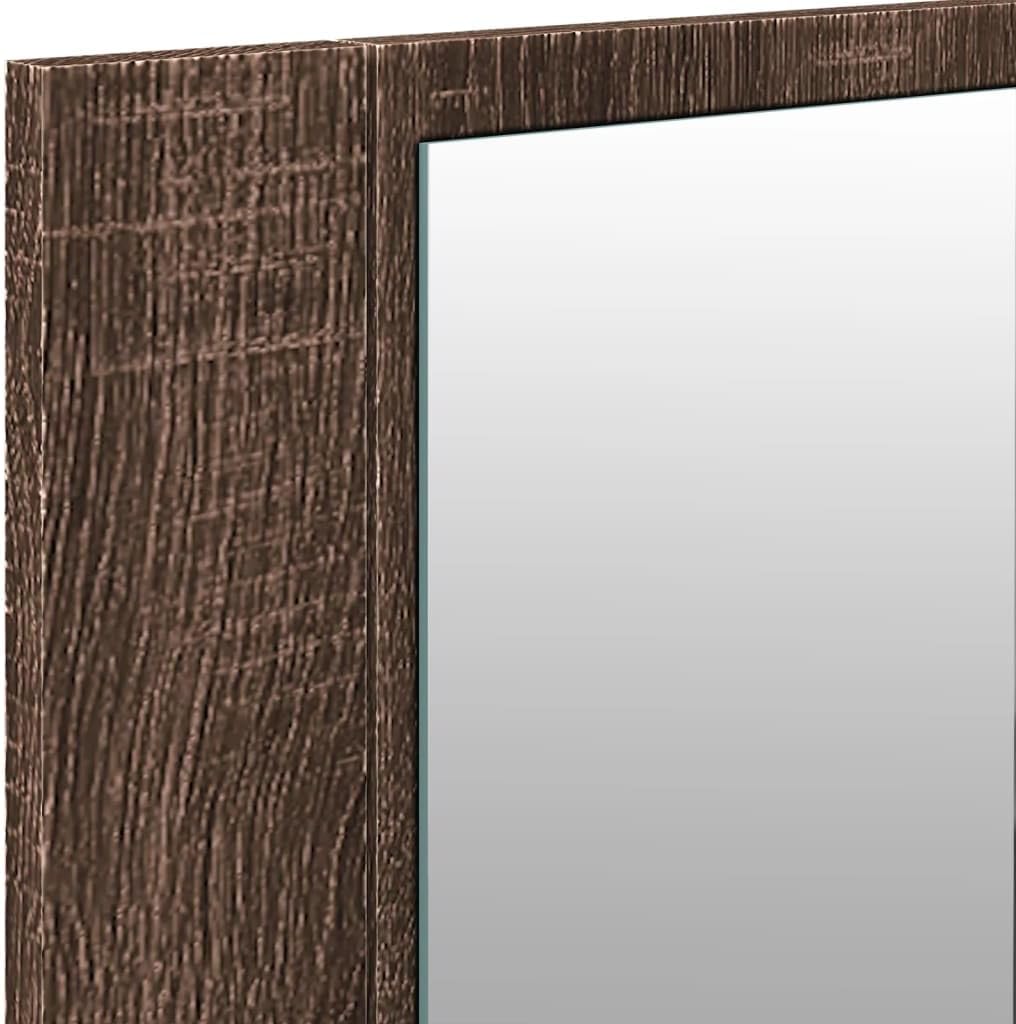 vidaXL LED Spiegelschrank, Badezimmerschrank mit Stauraum LED-Beleuchtung, Badschrank mit Spiegel, B