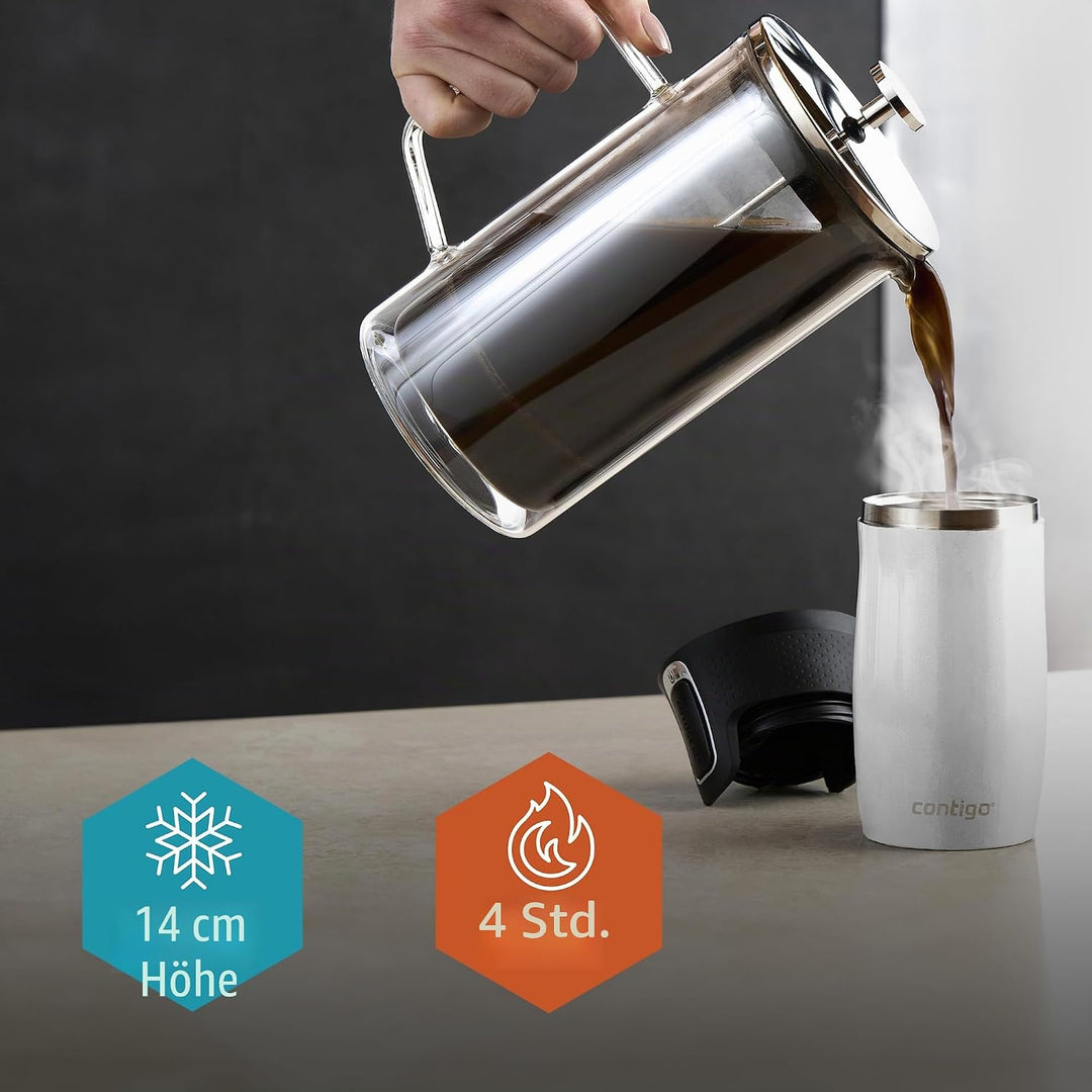Contigo Thermobecher West Loop Autoseal, Edelstahl Isolierbecher, Reisebecher, Kaffebecher to Go, au