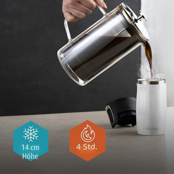Contigo Thermobecher West Loop Autoseal, Edelstahl Isolierbecher, Reisebecher, Kaffebecher to Go, au