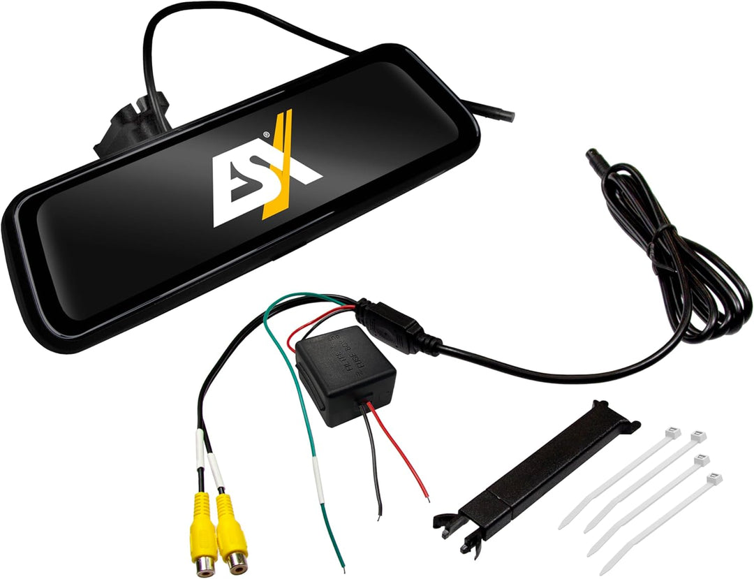 ESX VNA-Mirror - 9,7 Zoll Rückspiegelmonitor mit Vollbildansicht - HD Auflösung | 2 x Video IN | 9-3