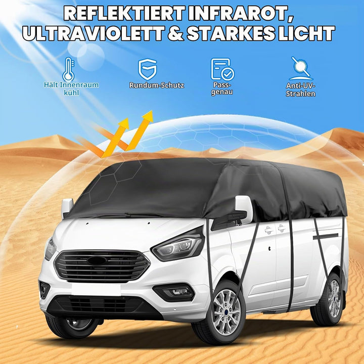 Autoabdeckung Wasserdicht Ersatz für 2012-2024 Ford Transit Custom, Sonnenfest Hälfte Autoabdeckung,