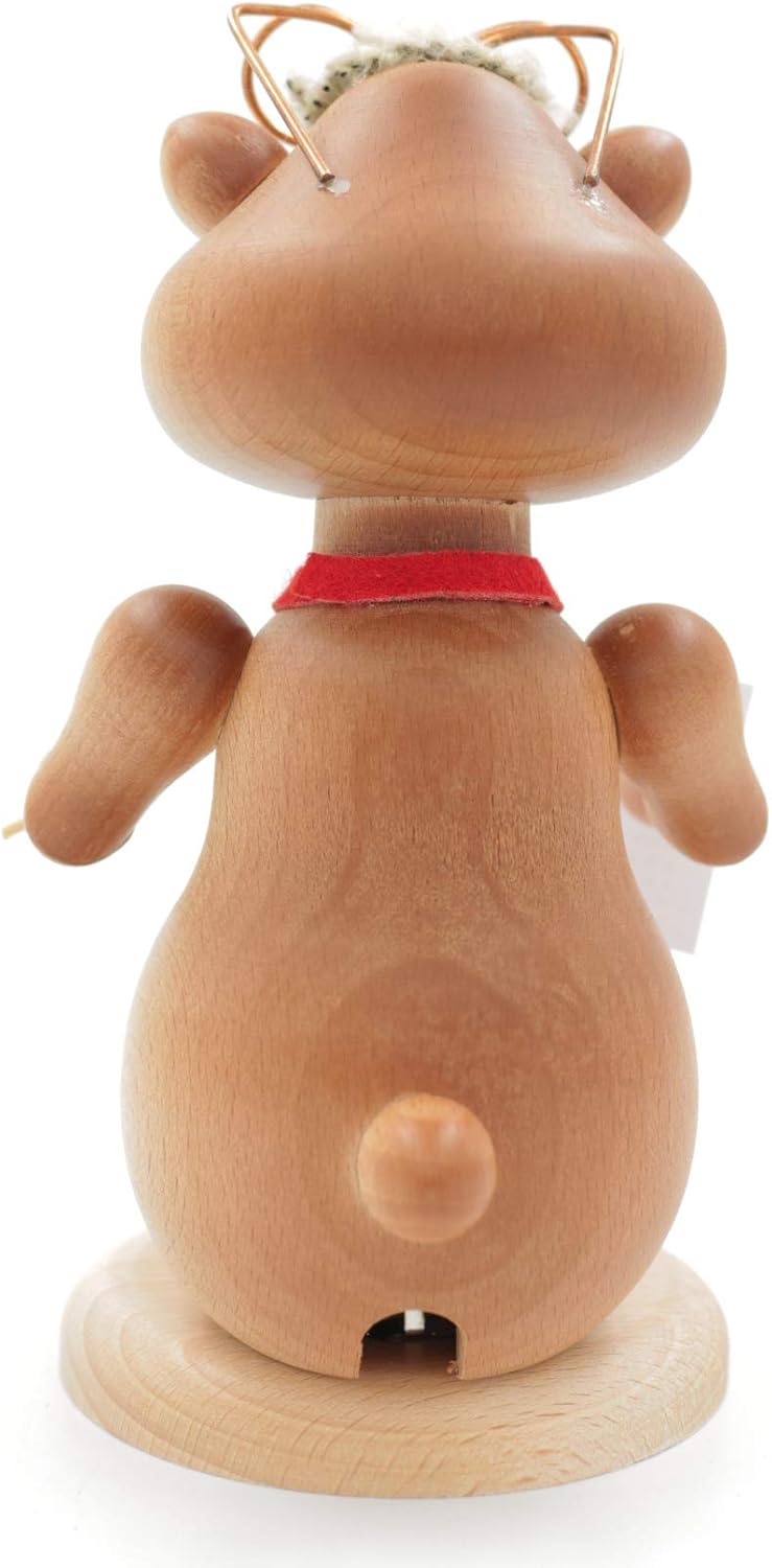 Kuhnert - Erzgebirgische Holzkunst Räuchermann Räucherfigur Hamster 18cm - Optiker