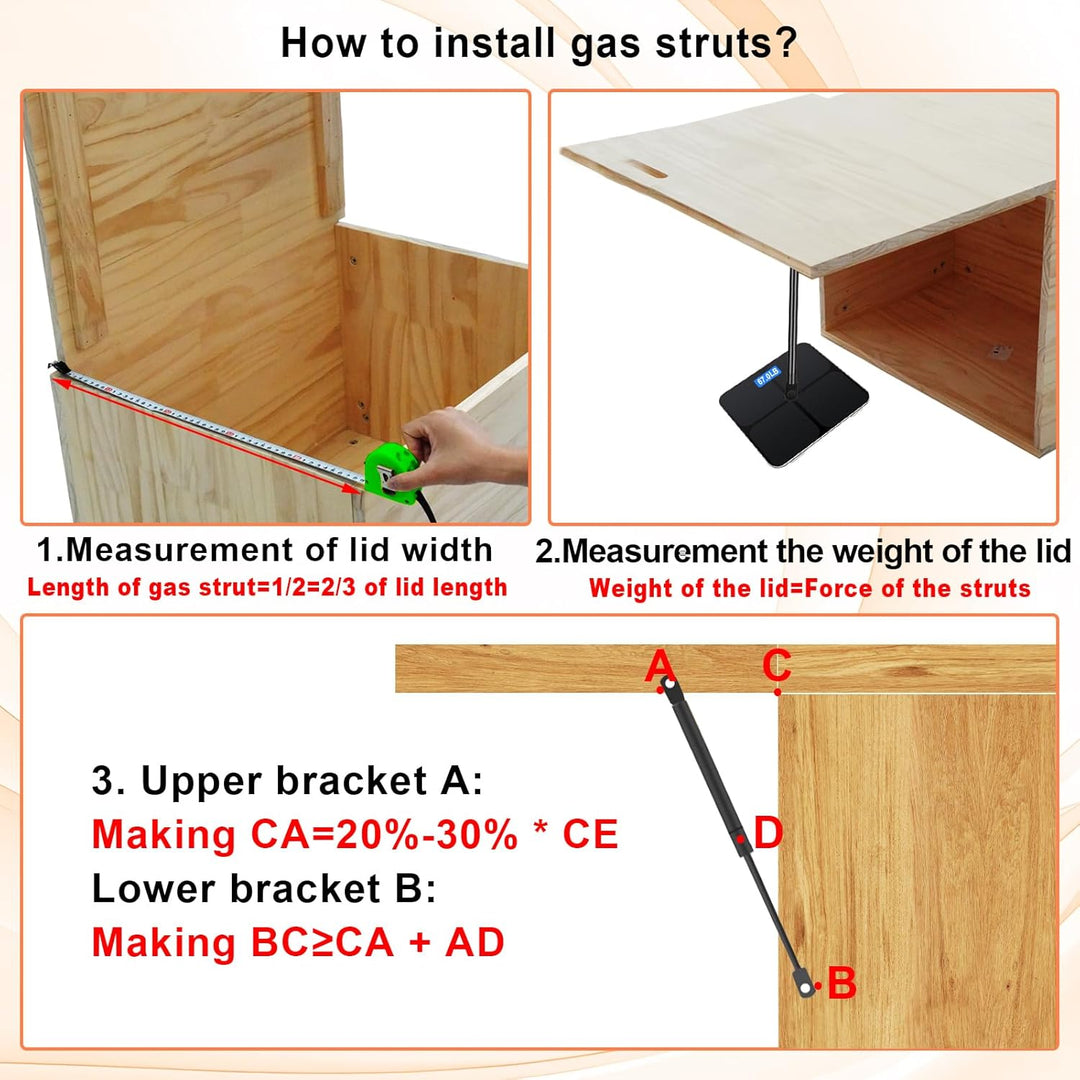 500MM 800N Gasdruckdämpfer mit 8mm Ösenköpfen Gasdruckfeder Hydraulische Kofferraum-gasfeder für Ott