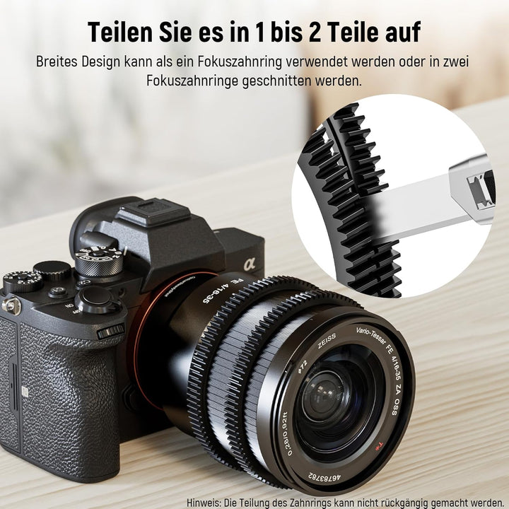 NEEWER 14STK Seamless Follow Focus Gear Ring Set 0.8 MOD für ø46.5-90mm Objektiv, Kompatibel mit Sma