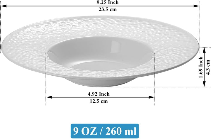Berglander Suppenschalen Set mit 6, wiederverwendbare 260ml Kunststoff-Multipurpose-Teller für Pilzs