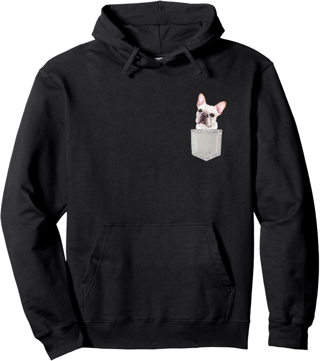 FRENCHIE Hund in Brusttasche Dog In A Pocket Geschenk Pullover Hoodie