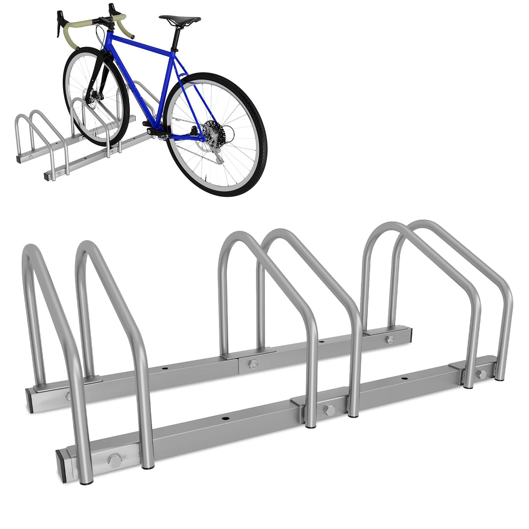 Fahrradständer, Fahrradständer Bodenparker für 3 Fahrräder 35-55 mm Reifenbreite,Radständer Einfache