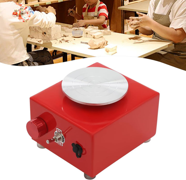 Mini-Töpferscheibe, Elektrische Töpferscheibe Maschine, Metall-Drehteller Töpferscheibe, 2000 U/min
