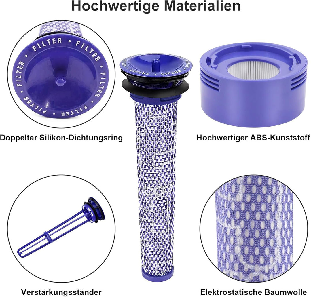 V7 V8 Filter für Dyson, Ersetzt Filter und Vorfilter für Dyson V8 V7 Animal Absolute Motorhead Staub