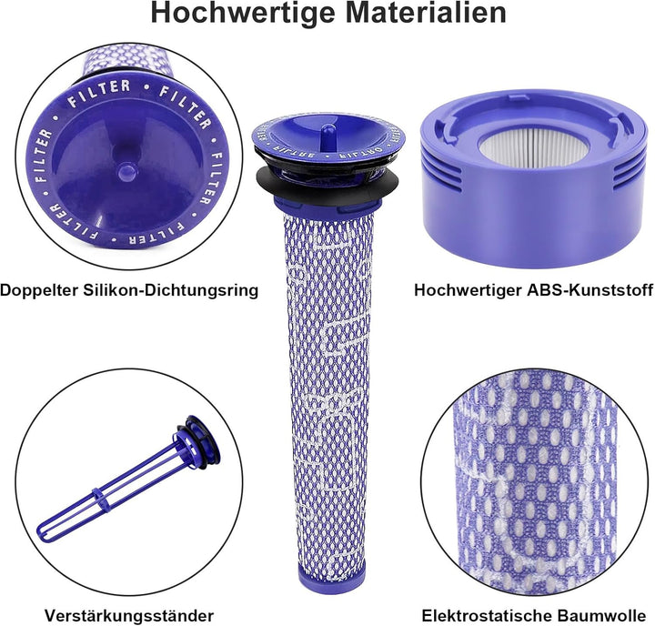 V7 V8 Filter für Dyson, Ersetzt Filter und Vorfilter für Dyson V8 V7 Animal Absolute Motorhead Staub