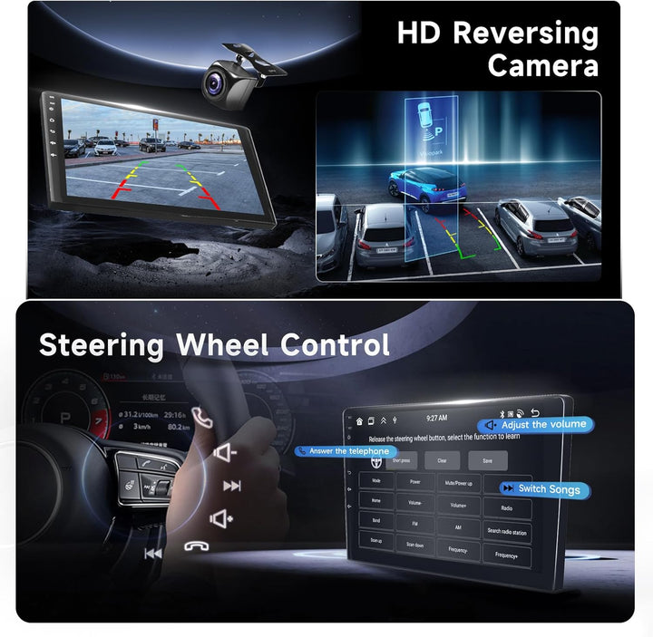 Podofo Autoradio für Peugeot 208/2008 2012-2018 mit Wireless Carplay Android Auto, 10.1 Zoll IPS Tou
