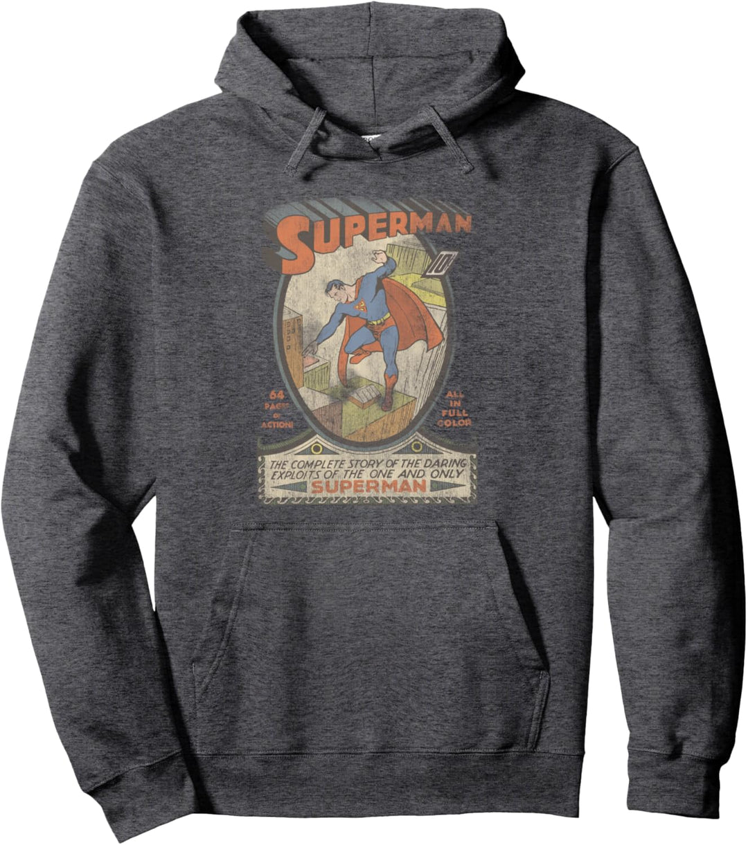 Superman #1 Cover Distressed Pullover Hoodie