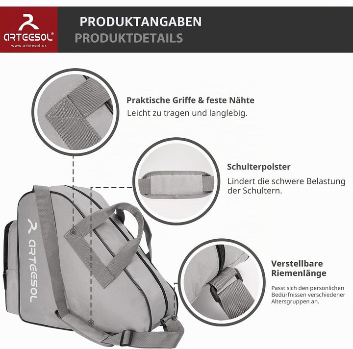 Blackace arteesol Rollschuhe Tasche, Inliner Tasche, Schlittschuhe Tasche, Skatertasche für Kinder/E