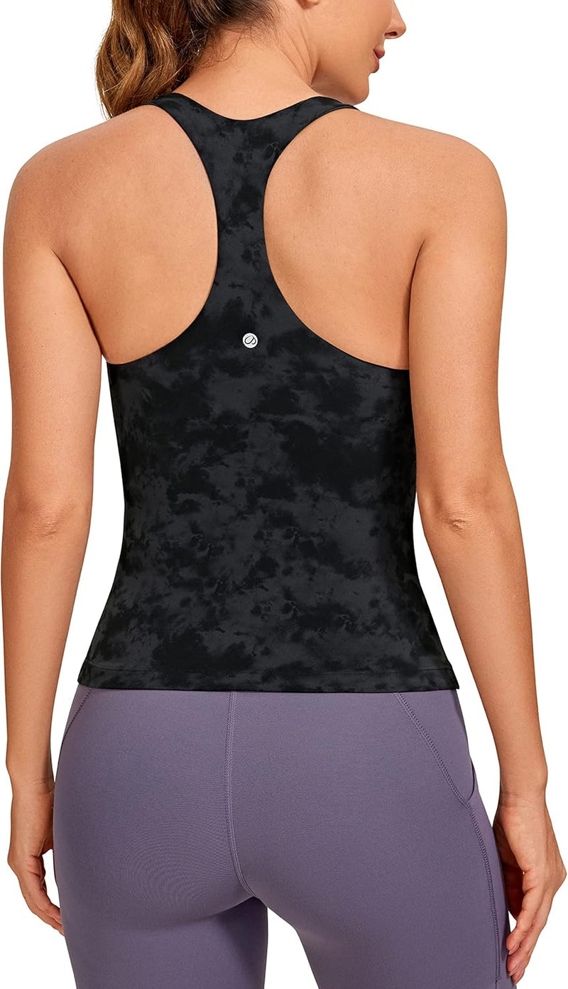 CRZ YOGA Damen Butterluxe Tank Tops Racerback Sport Top Yoga Fitness Oberteil Tanktops mit Integrier