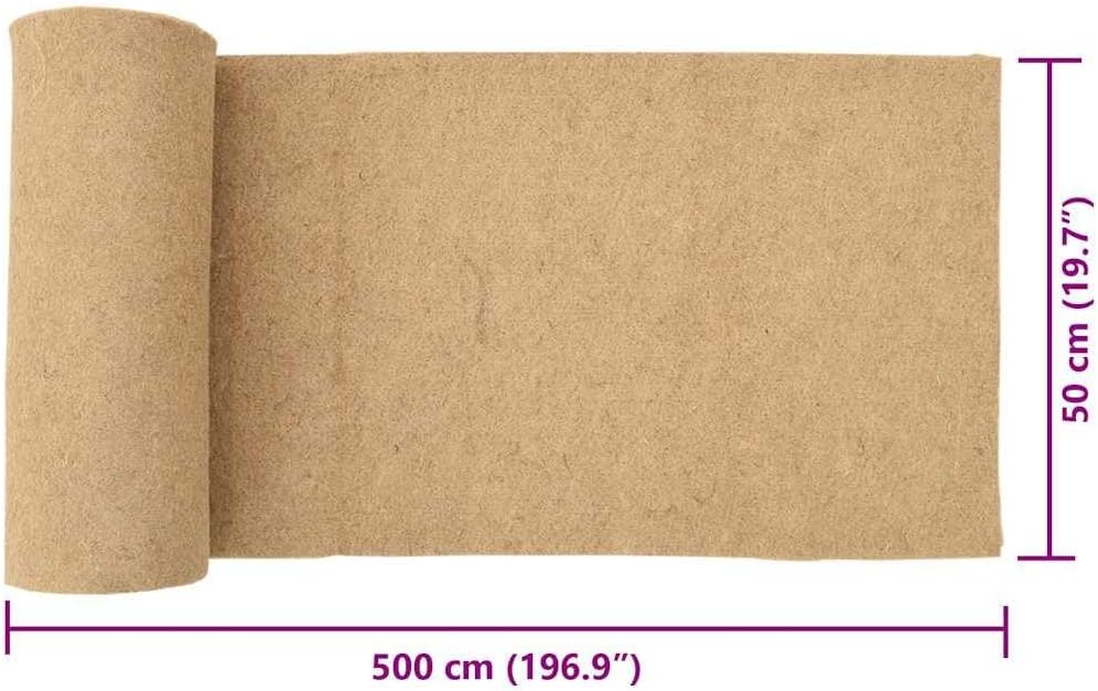 vidaXL Nagermatte Jute 0,5x5 m 5 mm 0.5 x 5 m, 0.5 x 5 m