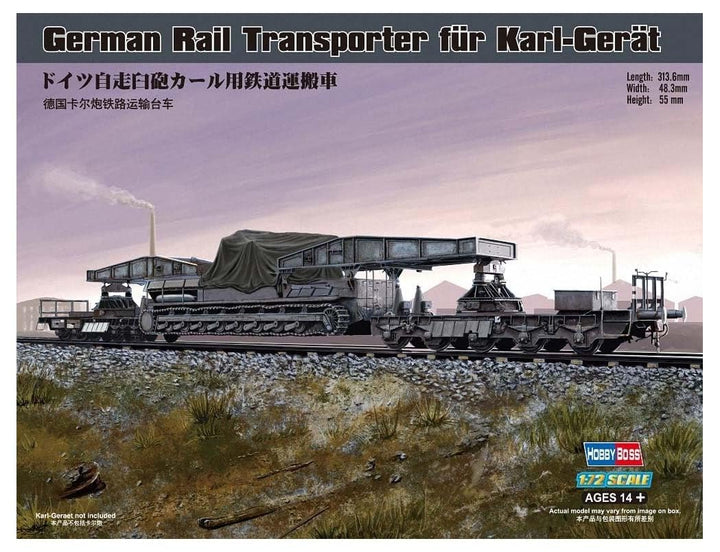 Hobby Boss 82906 Modellbausatz German Rail Transporter für Karl-Gerät