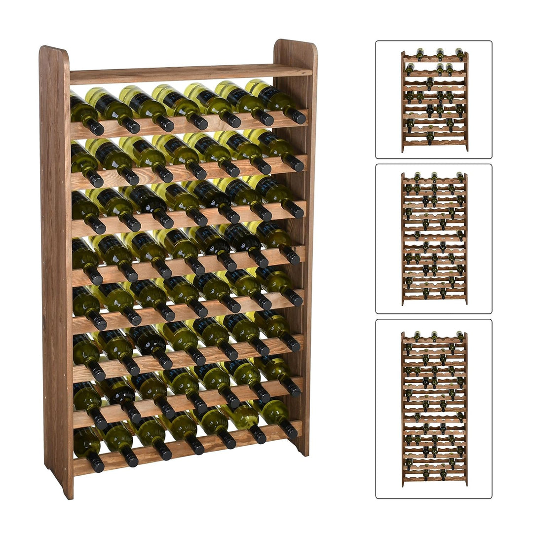 Weinregal/Flaschenregal System"Optiplus" Modell 3, für 63 Fl, Holzverbundstoff, braun