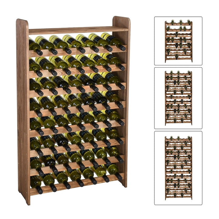 Weinregal/Flaschenregal System"Optiplus" Modell 3, für 63 Fl, Holzverbundstoff, braun
