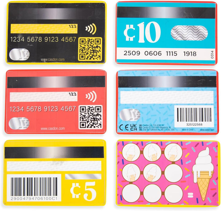 Casdon Spielgeld- & Spielzeugkarten-Set (€), Komplettes Geld-Spielzeugset, Enthält 80 Spielscheine u