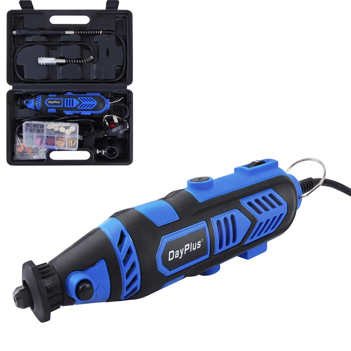 Multifunktionswerkzeug, Drehwerkzeug 135W mit 80 Zubehöre, 10000-32000 rpm, Biegsame Welle, zum Fräs