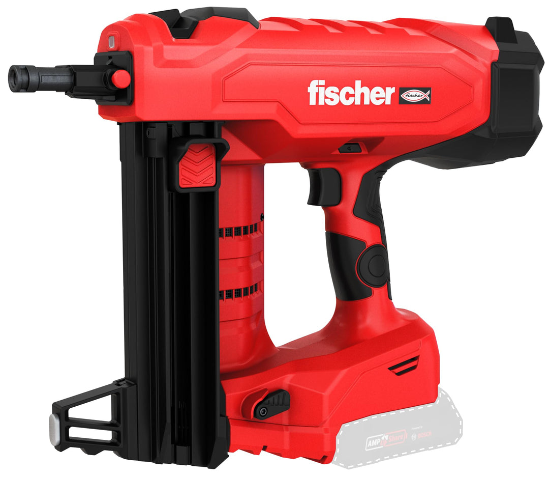 fischer Akku-Beton-Nagler FXC 85 Set, gasfreies Setzgerät, AMPShare Alliance, mit Tiefeneinstellung,