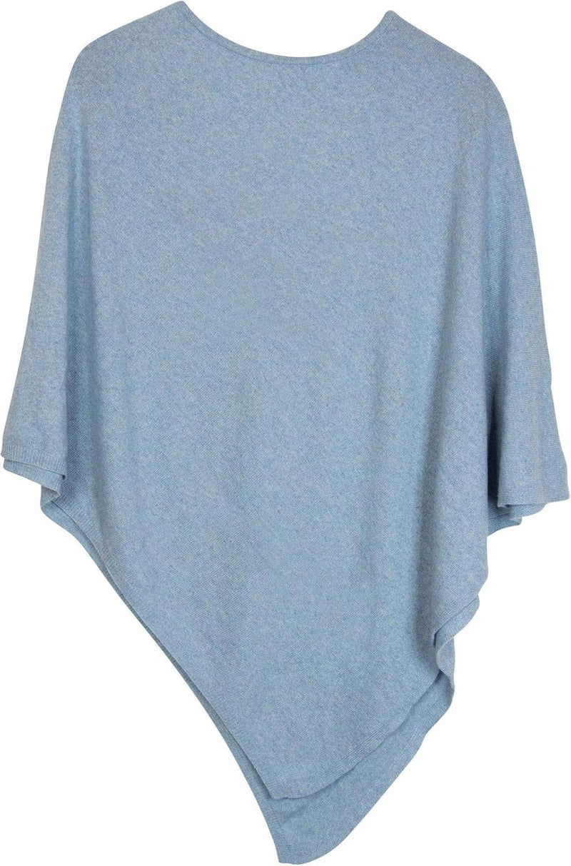 styleBREAKER Damen Feinstrick Poncho in Unifarben, leicht asymmetrischer Schnitt, Ärmellos, Rundhals