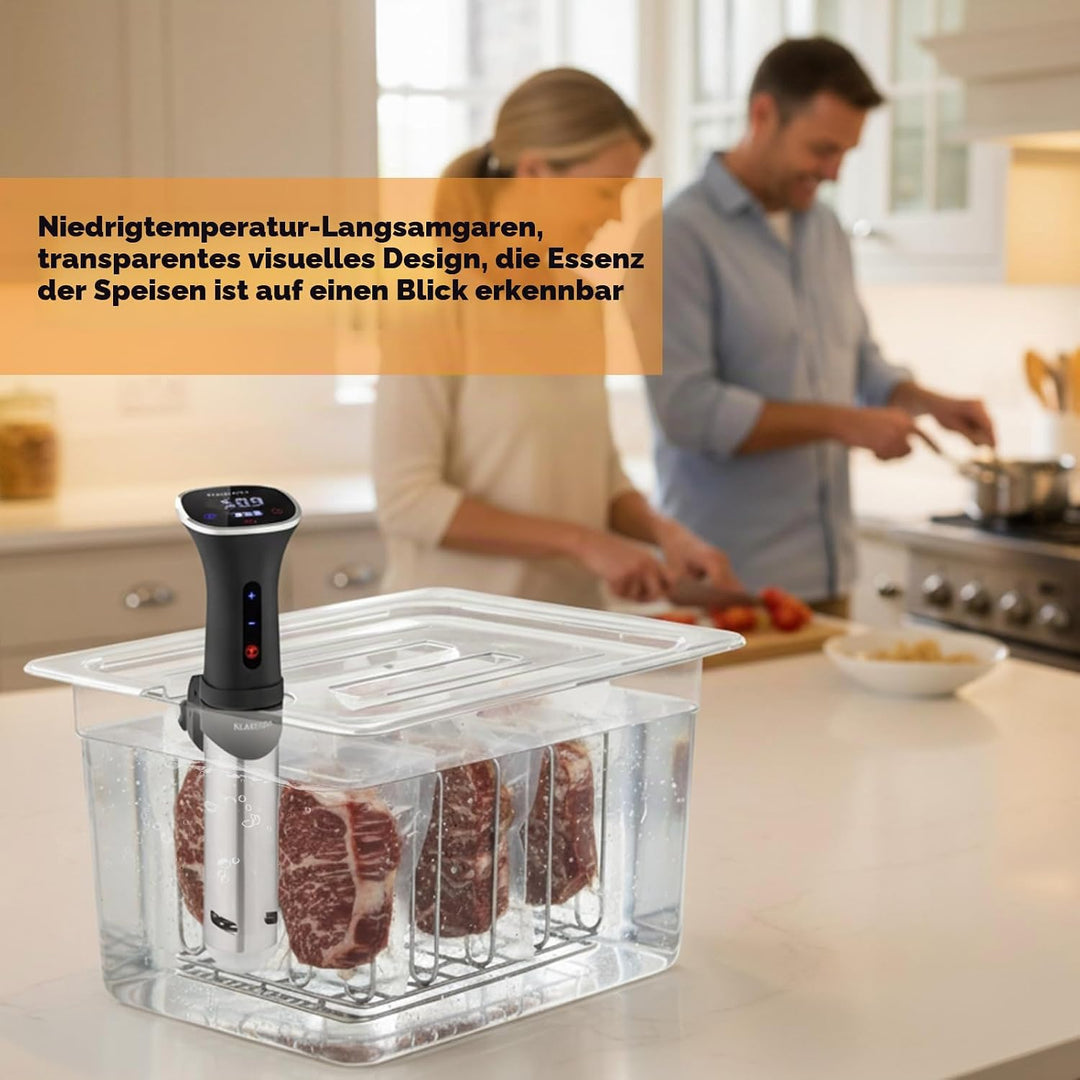 Sous Vide Behälter 11L Mit Deckel und Edelstahl Halterung für Sous Vide Stick Garer Mehrere Marken M