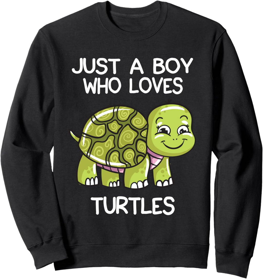 Nur Ein Junge, Der Schildkröten Liebt Liebesgeschenke Süsse Sweatshirt
