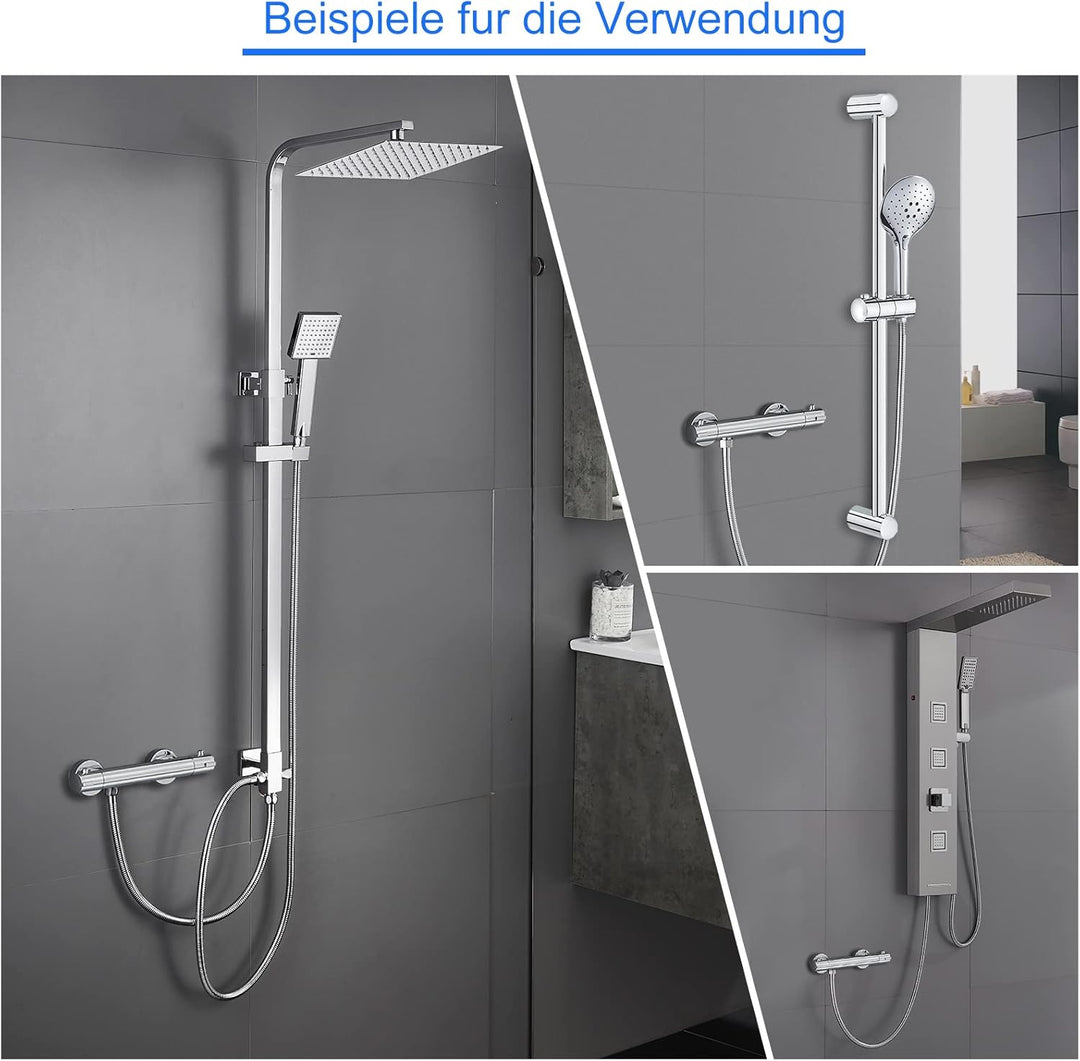 KEOKBON Duschthermostat mit Sicherheitstaster 38℃, Aufputz Thermostat Duscharmatur, Dusche mit Konst