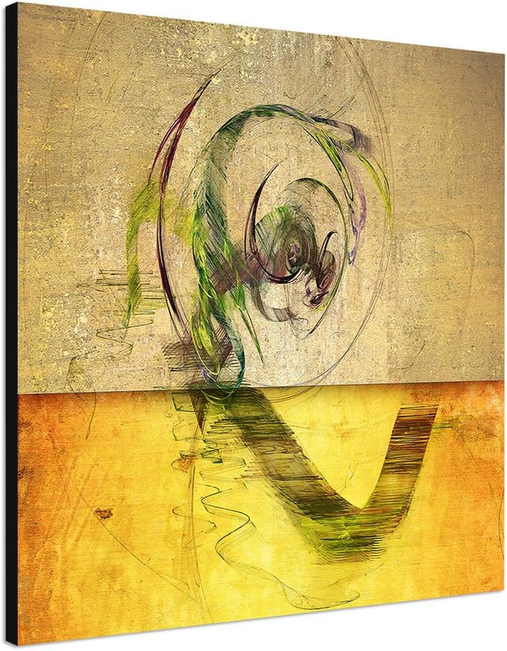 Paul Sinus Art Leinwandbild Abstrakt398_60x60cm Abstraktes Motiv rot pink orange quadratisches Forma