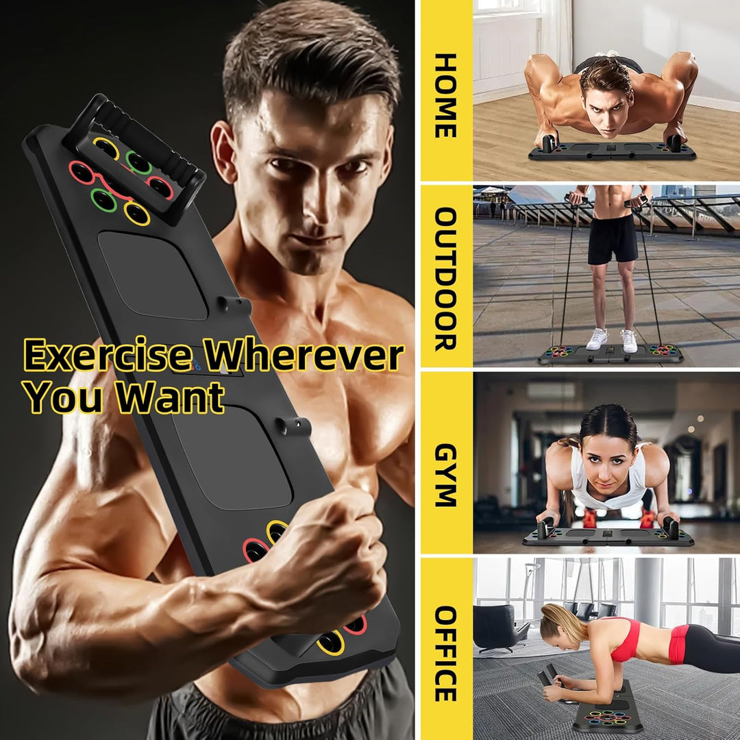 Liegestütze Brett 24 in 1 Push Up Board, Faltbares Multifunktions Liegestütz Liegestützbrett Bar Hom