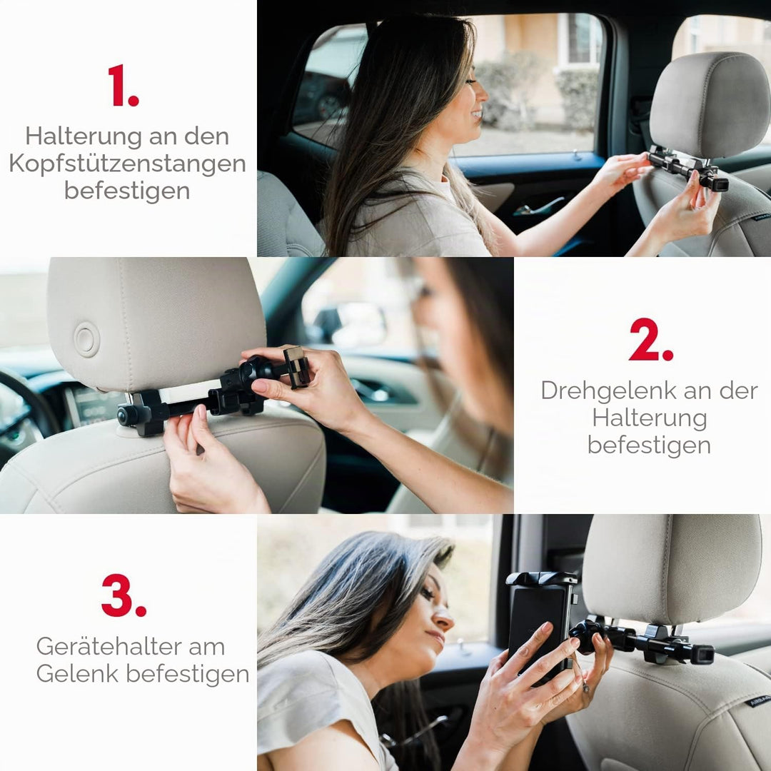 Macally HRMOUNTPROB KFZ-Halterung für Apple iPad Pro/Air/Mini, Tablets, Nintendo Switch, iPhone, Sma