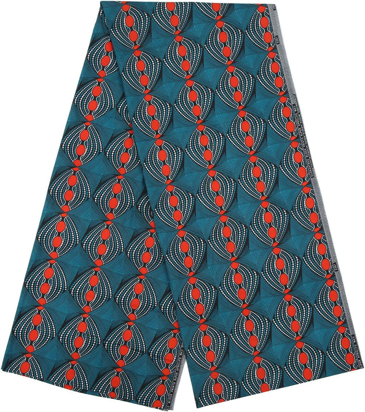 Pssopp Polyester Wachsdrucke Stoff 6 Yards Wachsdrucke Afrikanischer Polyester Bunter Afrikanischer