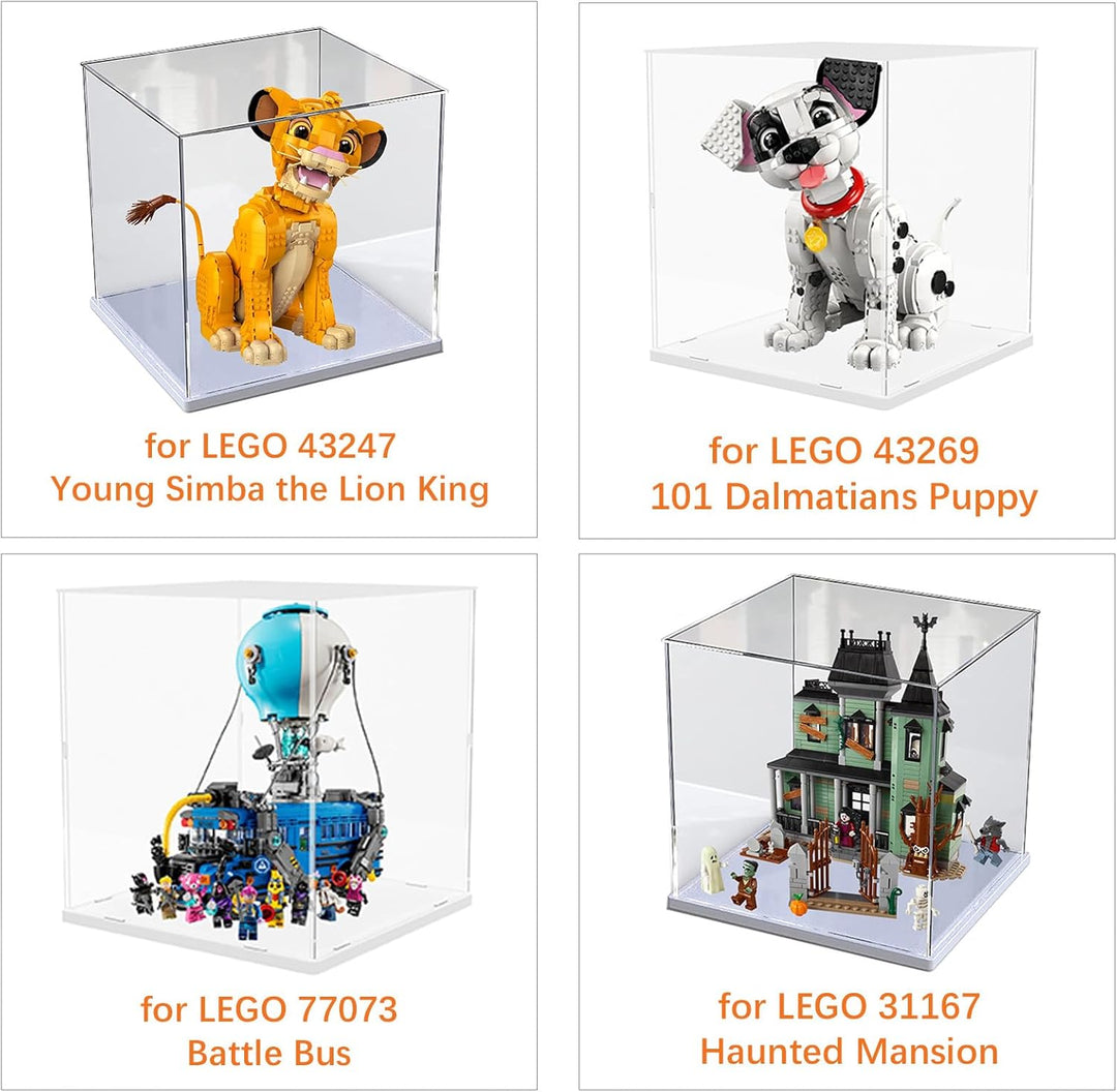 ELEpure Aufbewahrungsbox aus Acryl, transparent, für die LEGO Kollektion, Modellbau, verbesserte Prä
